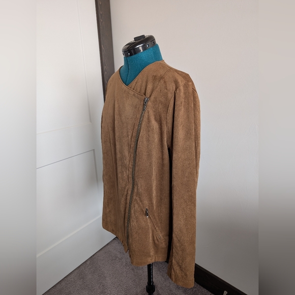 J. Jill women's brown suede jacket - Picture 2 of 5